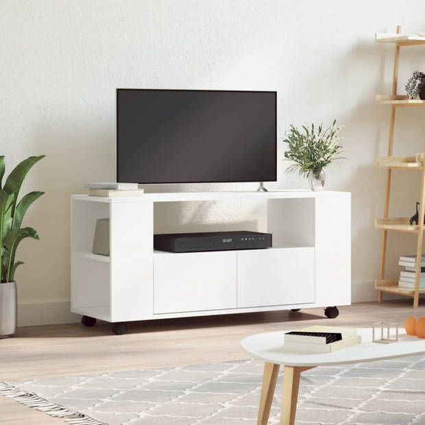 The Living Store TV-meubel - TV-kastje - 102 x 34.5 x 43 cm - wit