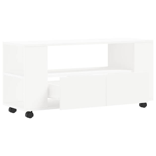 The Living Store TV-meubel - TV-kastje - 102 x 34.5 x 43 cm - wit