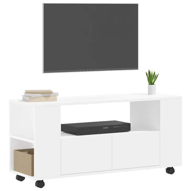 vidaXL Tv-meubel 102x34,5x43 cm bewerkt hout wit