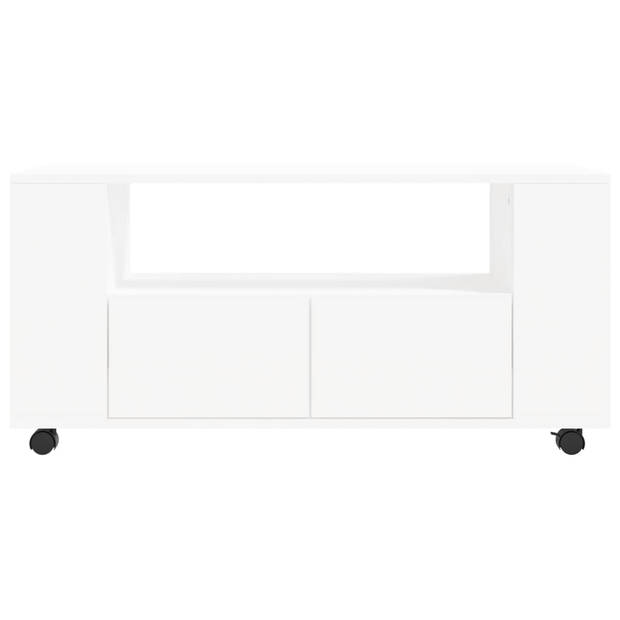 The Living Store TV-meubel - TV-kastje - 102 x 34.5 x 43 cm - wit