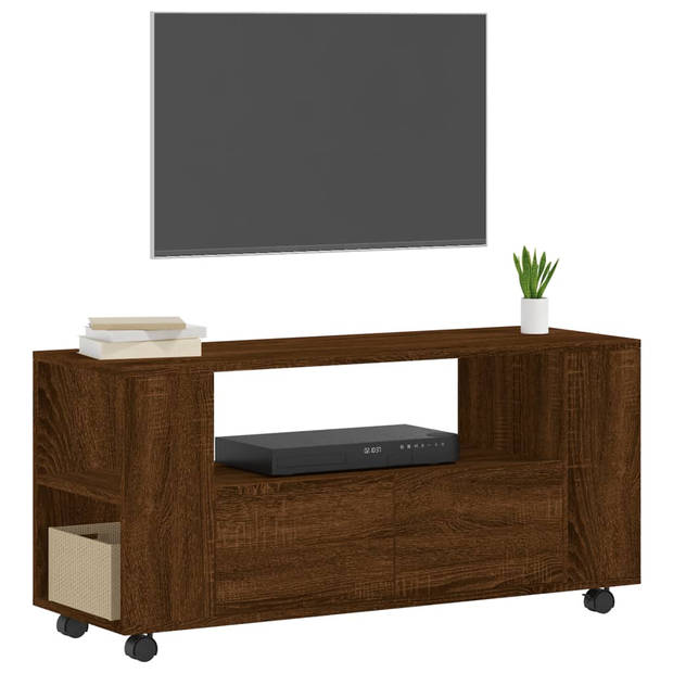 The Living Store Tv-meubel Bewerkt Hout - 102 x 34.5 x 43 cm - Trendy en praktisch