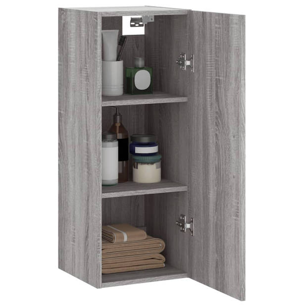 vidaXL Hangkast 34,5x34x90 cm grijs sonoma eikenkleurig