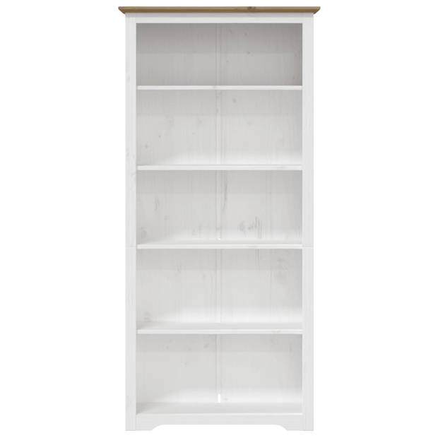 vidaXL Boekenkast 5-laags BODO 82x40x173 cm massief grenenhout bruin