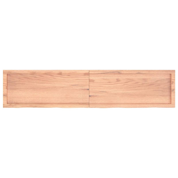 vidaXL Wandschap 180x40x(2-4)cm behandeld massief eikenhout lichtbruin