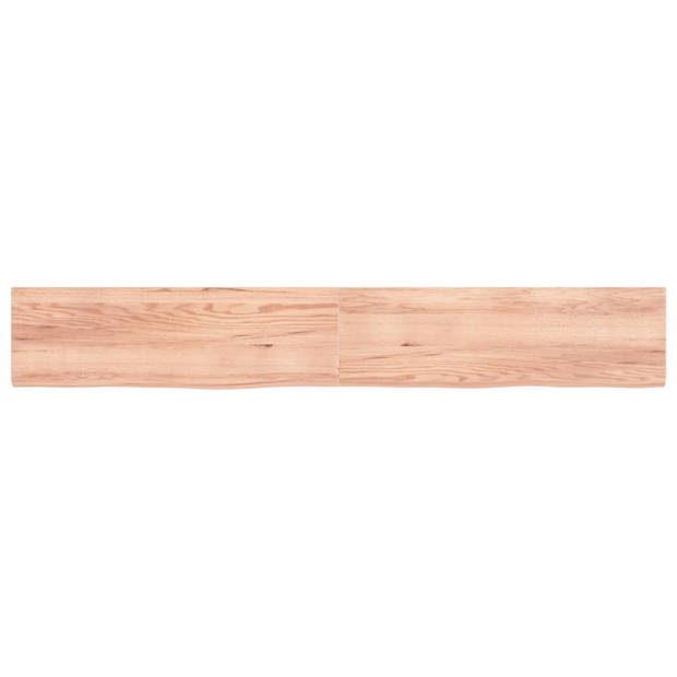 vidaXL Wandschap 200x30x(2-4)cm behandeld massief eikenhout lichtbruin