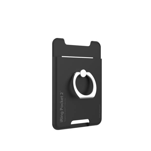 iRing® Pocket Mag Telefoonhouder - Pasjeshouder iPhone - Telefoon Ring - Telefoon standaard - Magnetisch - Zwart