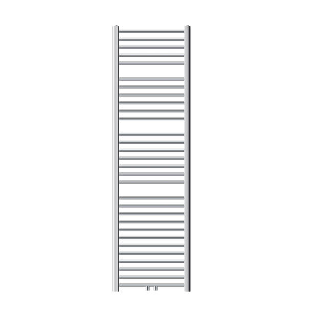 Badkamerradiator Sahara 500 x 1800 mm chroom gebogen met middenaansluiting