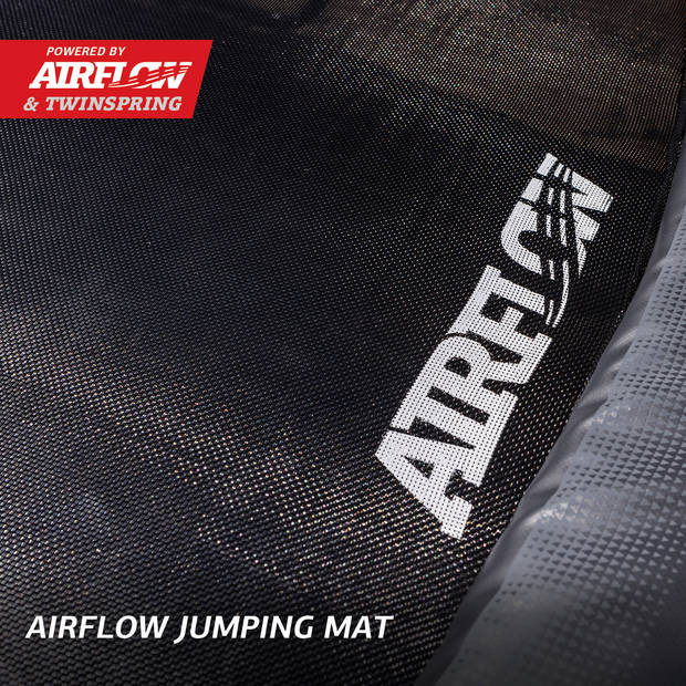 BERG Trampoline Champion met Veiligheidsnet - Safetynet Deluxe - InGround - 330 cm - Zwart - met Airflow Springmat