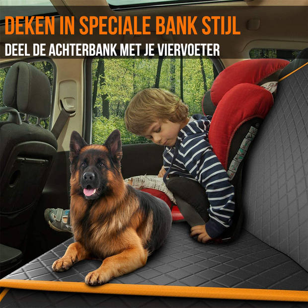 Strex Hondendeken Auto Achterbank en Kofferbak - 137 x 147 CM - Beschermhoes - Hondenkleed - Honden Deken Auto