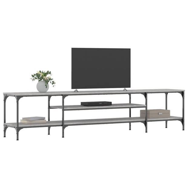 The Living Store Industriële TV-kast - 201 x 35 x 45 cm - Grijs Sonoma eiken