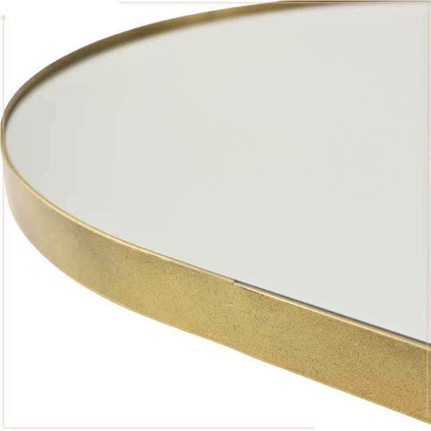 MISOU Spiegel - Passpiegel - Goud - Ovaal - Hangend - 112x40cm - Glas - Wandspiegel