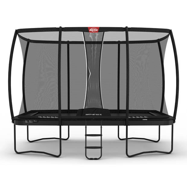 BERG Trampoline Ultim Champion met Veiligheidsnet - Safetynet Deluxe XL - Regular - 410 x 250 cm - Zwart