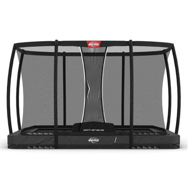 BERG Trampoline Ultim Champion met Veiligheidsnet Deluxe - InGround - 330 x 220 cm - Grijs