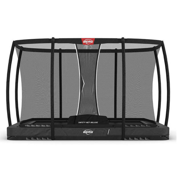 BERG Trampoline Ultim Champion met Veiligheidsnet Deluxe - InGround - 330 x 220 cm - Grijs