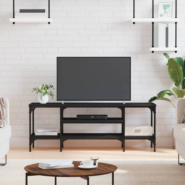The Living Store Industriële TV-kast - 121 x 35 x 45 cm - zwart