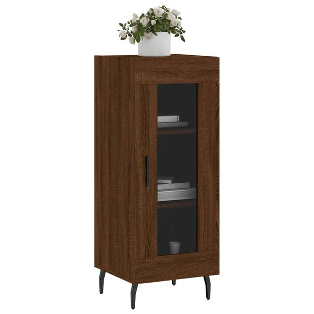 vidaXL Dressoir 34,5x34x90 cm bewerkt hout bruin eikenkleur