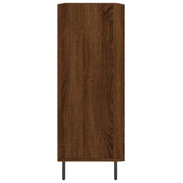 The Living Store-Dressoir-69-5x34x90-cm-bewerkt-hout-bruineikenkleurig - Keukenkast