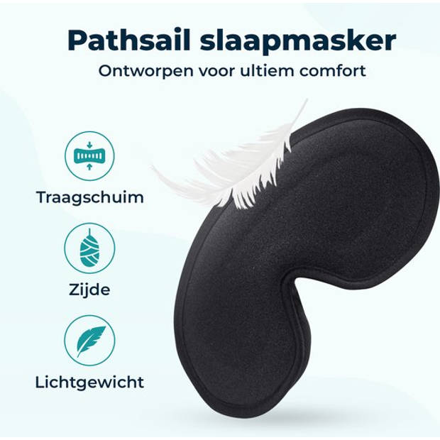 Pathsail® Slaapmasker - Traagschuim slaapmasker - Luxe 3D Oogmasker - 100% Verduisterend