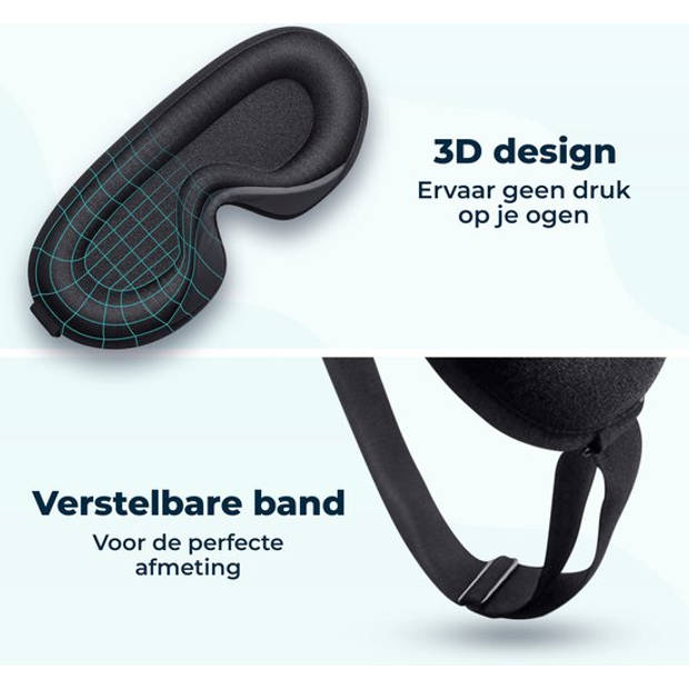 Pathsail® Slaapmasker - Traagschuim slaapmasker - Luxe 3D Oogmasker - 100% Verduisterend