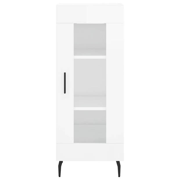 The Living Store Dressoir - Klassiek - Hoogglans wit - 34.5x34x90cm