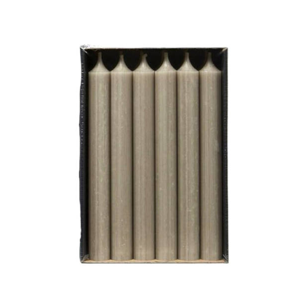 Branded By Multipack met korte dinerkaarsen 18 stuks, Taupe