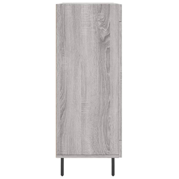 vidaXL Dressoir 69,5x34x90 cm bewerkt hout grijs sonoma eikenkleurig