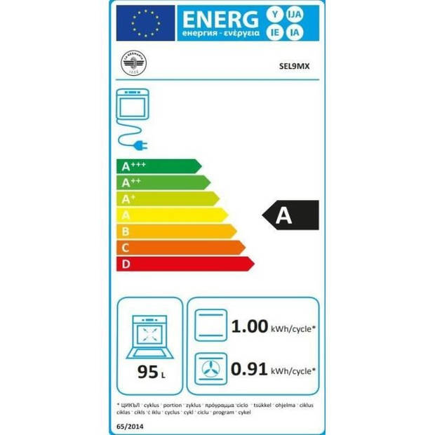 LA GERMANIA fornuis - sel9mx - 5 gaspitten - elektrische oven - multifunctioneel - roestvrij staal