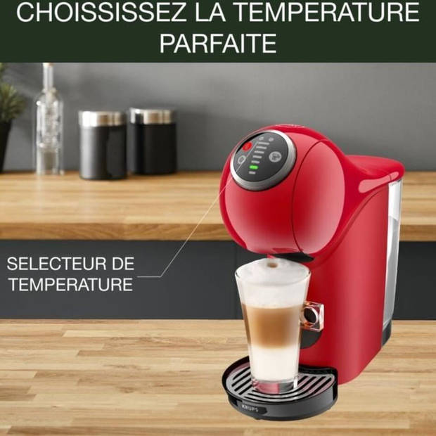 KRUPS Koffiezetapparaat, Espresso Maker, Compact, XL Functie, Multi-Beverage, Genio S Plus Rood YY4444FD