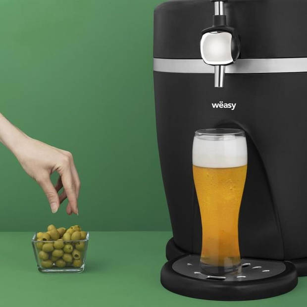 WEASY PINT568 - Bierdispenser 5L - Temperatuur 3° tot 6°C - 60W - Handgreep en uitneembare lekbak - Antislipvoetjes