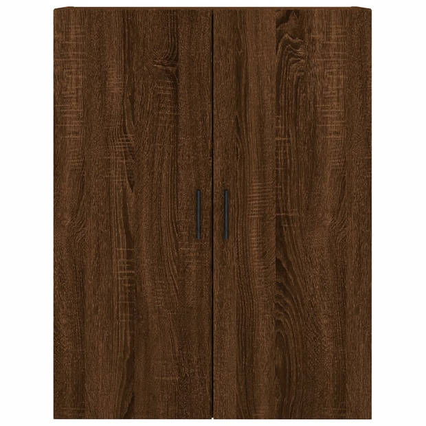 vidaXL Hoge kast 69,5x34x180 cm bewerkt hout bruin eikenkleur