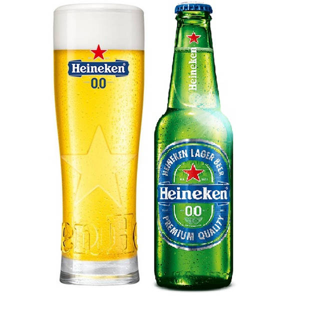 Heineken Bierglazen 0.0 Star 250 ml - 6 Stuks