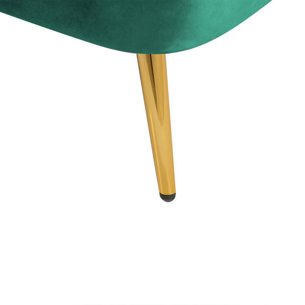 Beliani ALLIER - Chaise longue-Groen-Fluweel