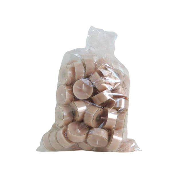 Branded By Zak met kleine waxinelichtjes Taupe/Stone 4 uur, 60 stuks