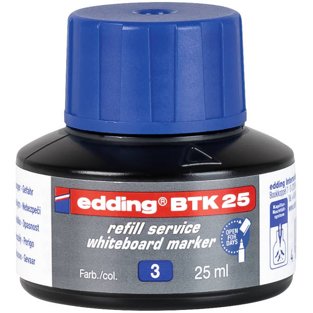 edding BTK 25 (25 ml) navulinkt voor boardmarkers edding 28/29/250/360/361/363 - blauw