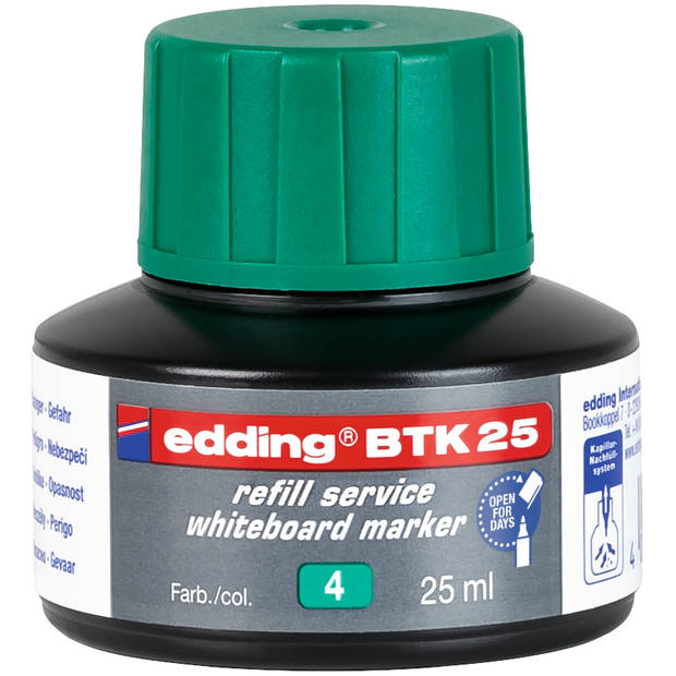 edding BTK 25 (25 ml) navulinkt voor boardmarkers edding 28/29/250/360/361/363 - groen