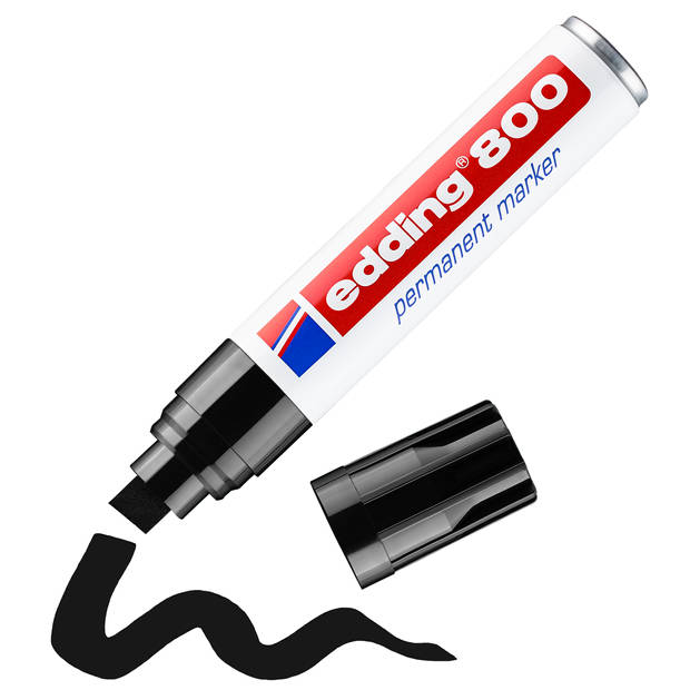 edding 800 Permanent Marker Blister van 1 zwart - Alcoholstift