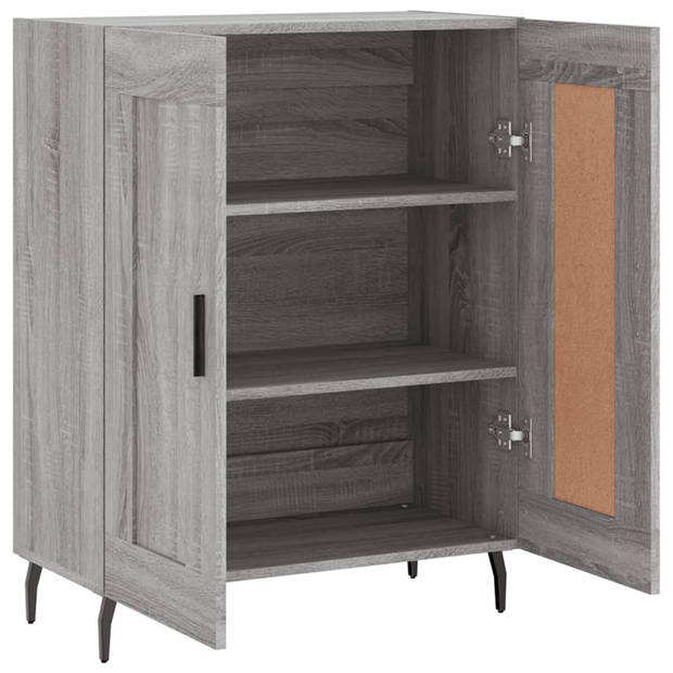 vidaXL Dressoir 69,5x34x90 cm bewerkt hout grijs sonoma eikenkleurig