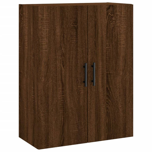 The Living Store Hoge Kast - Bruineiken - Dressoir en Opzetkast - 69.5 x 34 x 180 cm - Glasontwerp