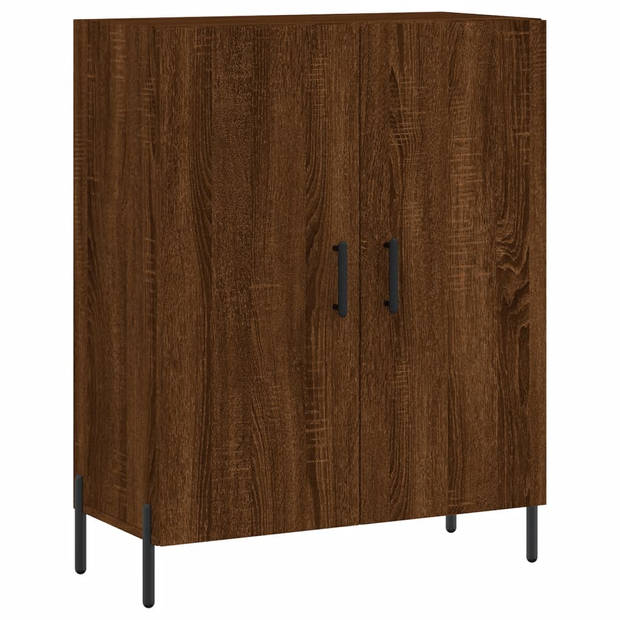 vidaXL Hoge kast 69,5x34x180 cm bewerkt hout bruin eikenkleur