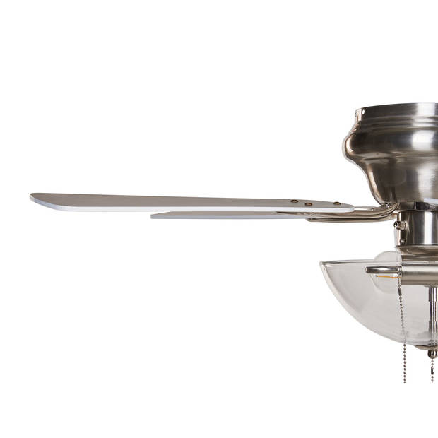 Beliani SIRAMA - Plafondlamp met ventilator-Zilver-Multiplex