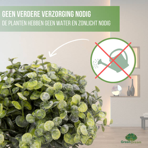 GreenDream® Kunstplanten - Kleine kunstplanten - Kamerplanten - 3 stuks - Kunstplanten 20cm