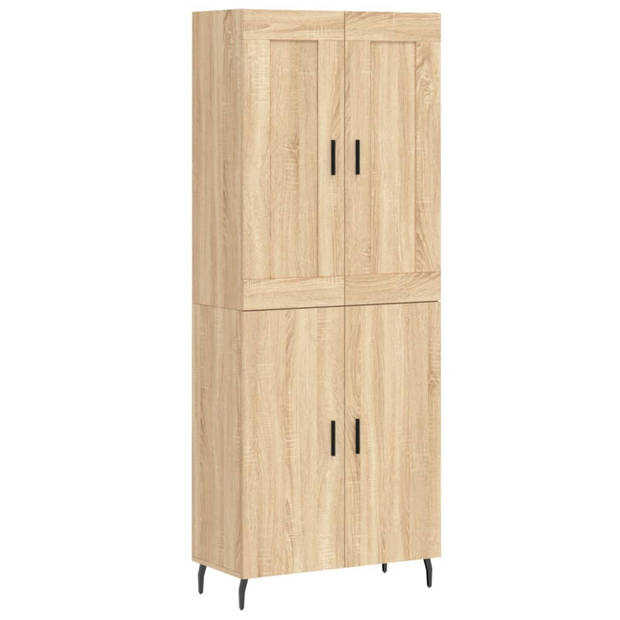 vidaXL Hoge kast 69,5x34x180 cm bewerkt hout sonoma eikenkleurig