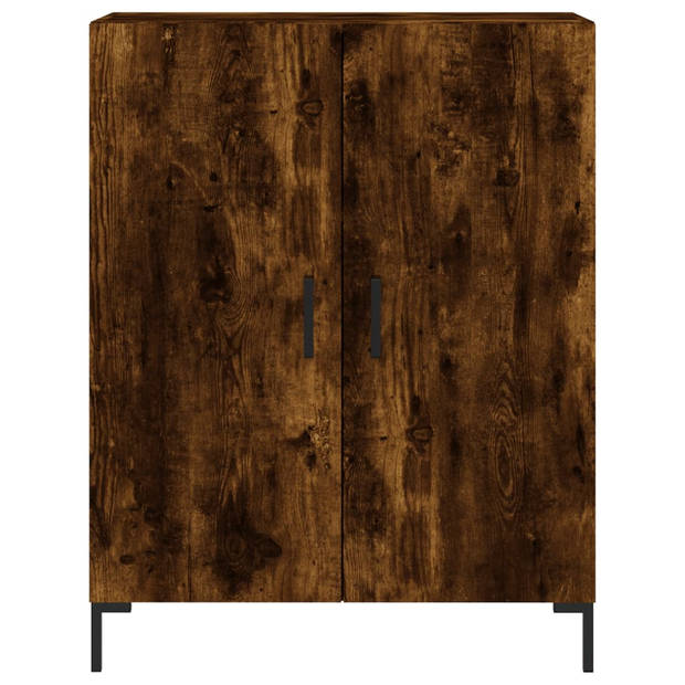 vidaXL Hoge kast 69,5x34x180 cm bewerkt hout gerookt eikenkleurig