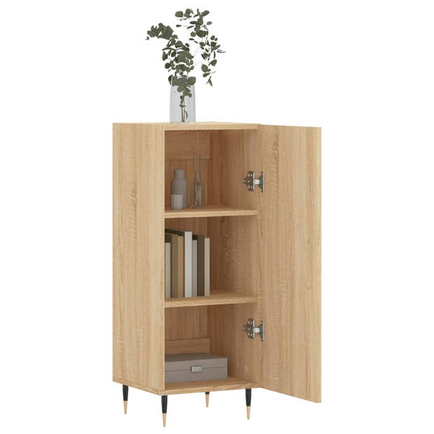 vidaXL Dressoir 34,5x34x90 cm bewerkt hout sonoma eiken