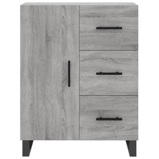 vidaXL Hoge kast 69,5x34x180 cm bewerkt hout grijs sonoma eikenkleurig