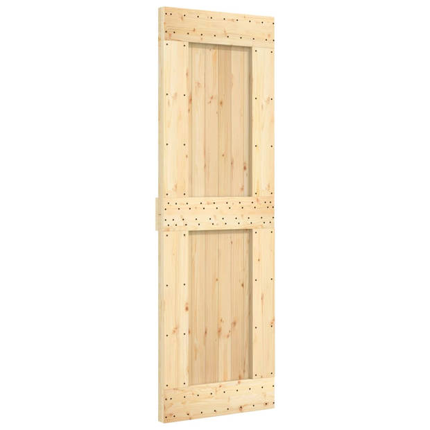 The Living Store Schuifdeur Massief Grenenhout - 70 x 3.6 x 210 cm - Stil en Stabiel - Geschikt voor Houten en Betonnen