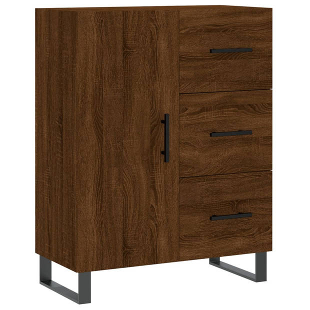 vidaXL Hoge kast 69,5x34x180 cm bewerkt hout bruin eikenkleur