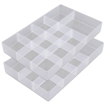 Allstore Organiser voor opslagbox 5,5L en 10L - 2x - 34 x 21 x 4,5 cm - Opbergbox