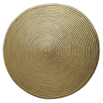 Ronde Placemats metallic goud look diameter 38 cm - Placemats