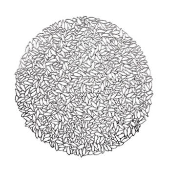 Krist+ Placemat - metallic zilver - rond - D38 cm - kunststof - Placemats